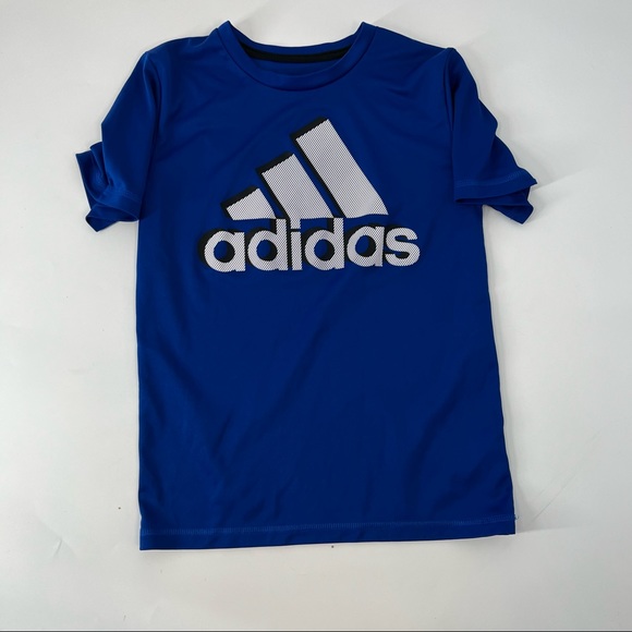 4/$25 Adidas blue T shirt boys size small 8
